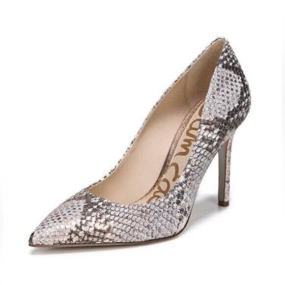 Sam Edelman Shoes - Sam Edelman Hazel Rame/Rose Snakeskin Print Pump Women’s Size 8.5